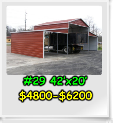 #29 42’x20’ $4800-$6200