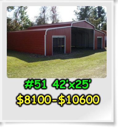 #51 42’x25’ $8100-$10600