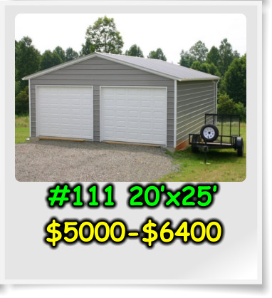 #111 20’x25’ $5000-$6400