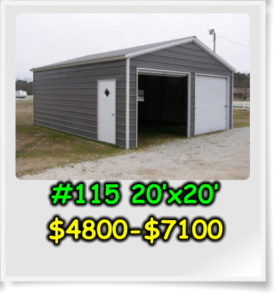 #115 20’x20’ $4800-$7100